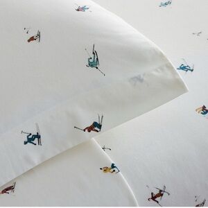 West Elm Ski Motif Cream Bedding Sheets